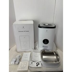 PETLIBRO Automatic Pet Feeder White NEW Opened Box Tested Working W/ Box